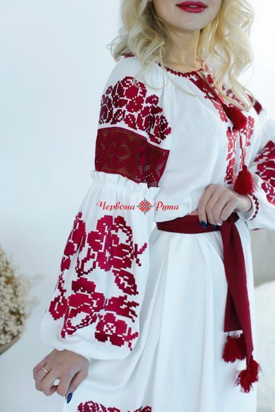 Пара Святкова біла, бордова/в НФ-00000358 фото