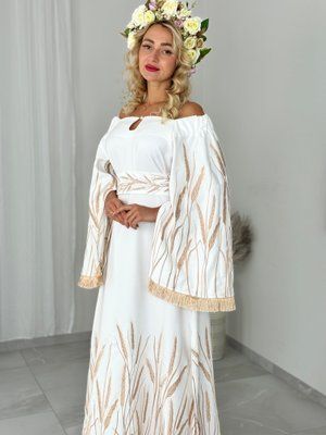 Сукня Пава молочна 000001411 фото
