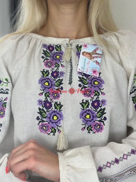 Блуза сіра (модель 4) бузкова виш. НФ-00000248 фото