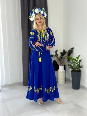 Сукня Букет троянд синя, жовта/в НФ-00000312 фото