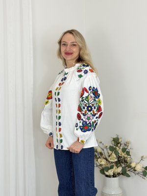 Блуза Веснянка кольорова молочна . 000004226 фото