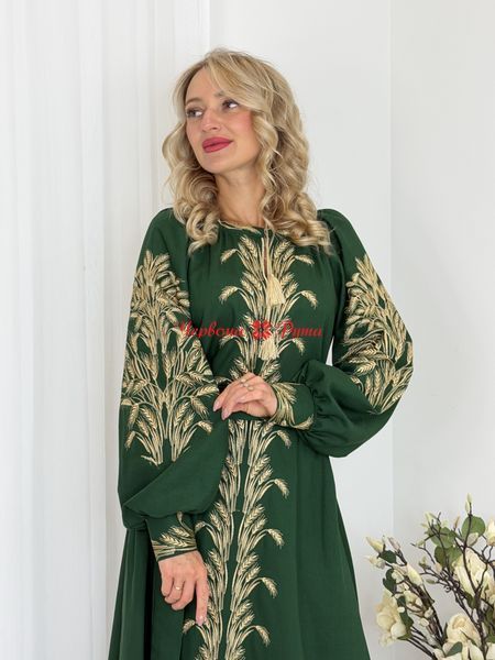 Сукня Колосся (модель 3) зелена міді . 000003798 фото