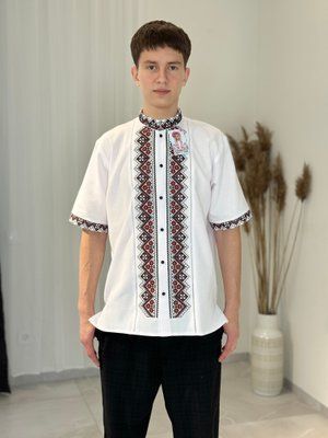 Сорочка біла на ґудзиках к/р ( модель 18 ) чев/в . 000002919 фото