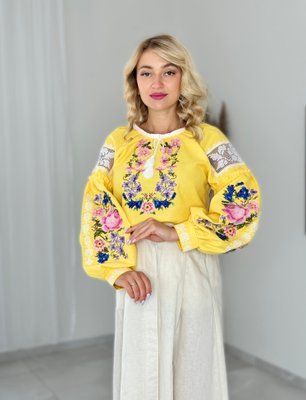 Блуза жовта Ніжність троянди 000001854 фото