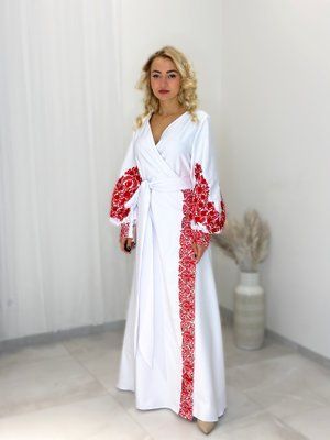 Сукня Святкова ( модель1 ) біла, червона/в НФ-00000205 фото