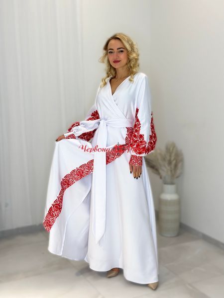 Сукня Святкова ( модель1 ) біла, червона/в НФ-00000205 фото
