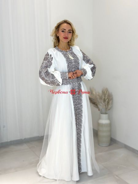 Сукня Святкова ( модель 2 ) біла, сіра/в НФ-00000206 фото