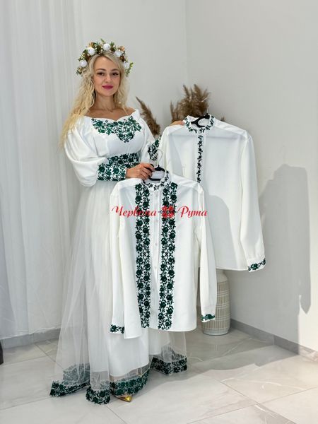 Сукня Афіна молочна зелена виш. (модель 2 ). НФ-00001233 фото