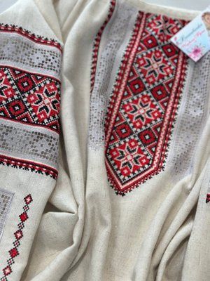 Блуза сіра (модель 3) червона виш. НФ-00000243 фото