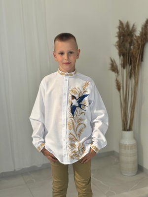 Сорочка Колос на ґудзиках (модель 1) біла 000002309 фото