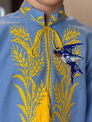 Сорочка хдопч. Колос (модель1) блакитна НФ-00000352 фото