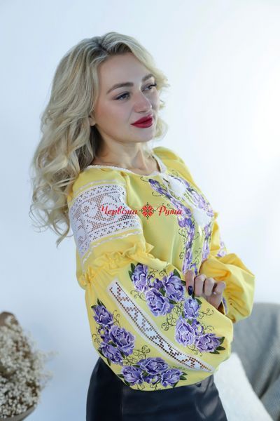 Блуза жовта (модель 13) кольорова виш. НФ-00000347 фото