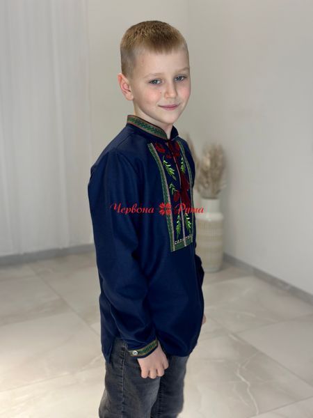 Сорочка хлопч. Сила роду синя НФ-00000353 фото