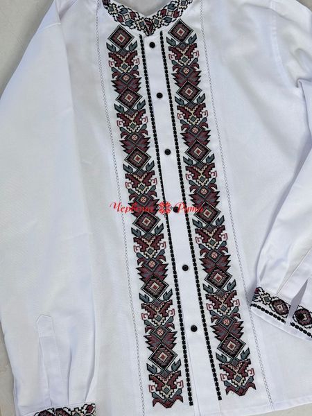Сорочка біла на ґудзиках Сварог ( кол / виш ). 000003189 фото