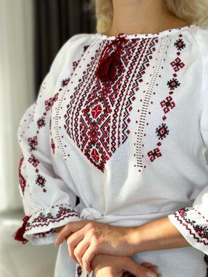 Туніка біла Орнамент 1 руч.роб. 000002343 фото